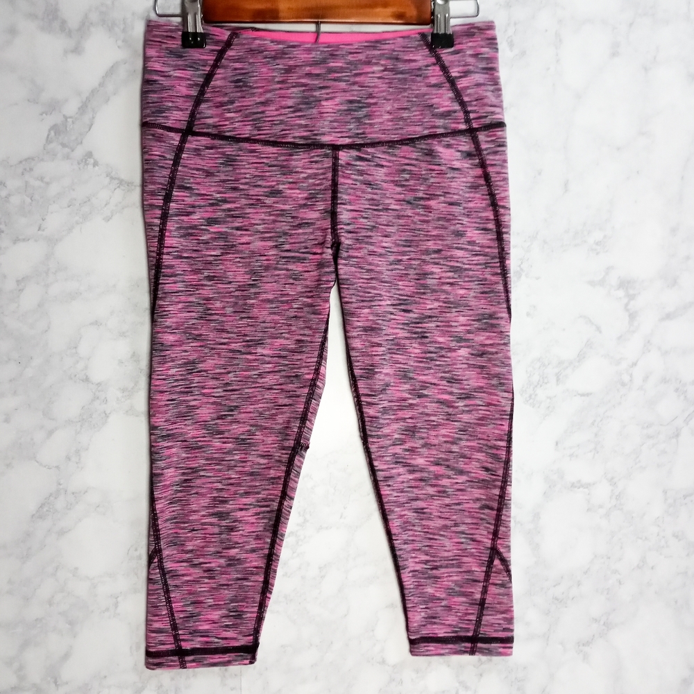 Victoria's Secret VSX Athletic Workout Activewear Pink Cropped Leggings Size S